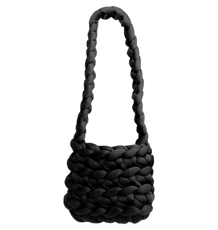 Knitted black bag