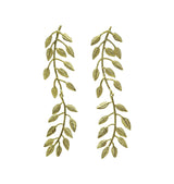 leaves earrings gold