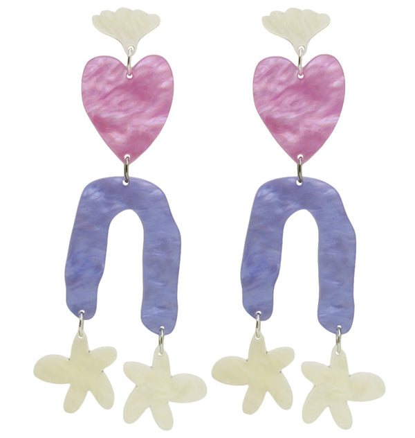 Opulence earrings purple