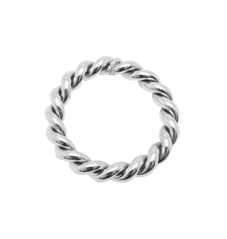 Twine ring silver