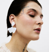 alina earrings white