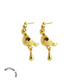aqua earrings gold