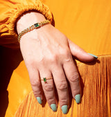 shine on me armband guld grön