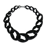 big chain necklace black