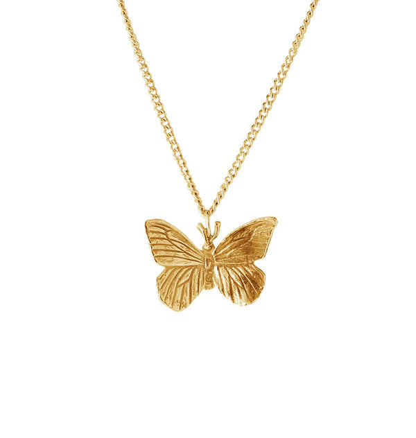Butterfly necklace guld