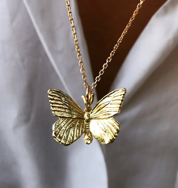 Butterfly necklace gold