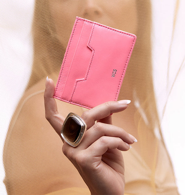 Card plånbok neon rosa