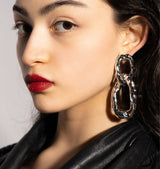 chunky chain earrings silver