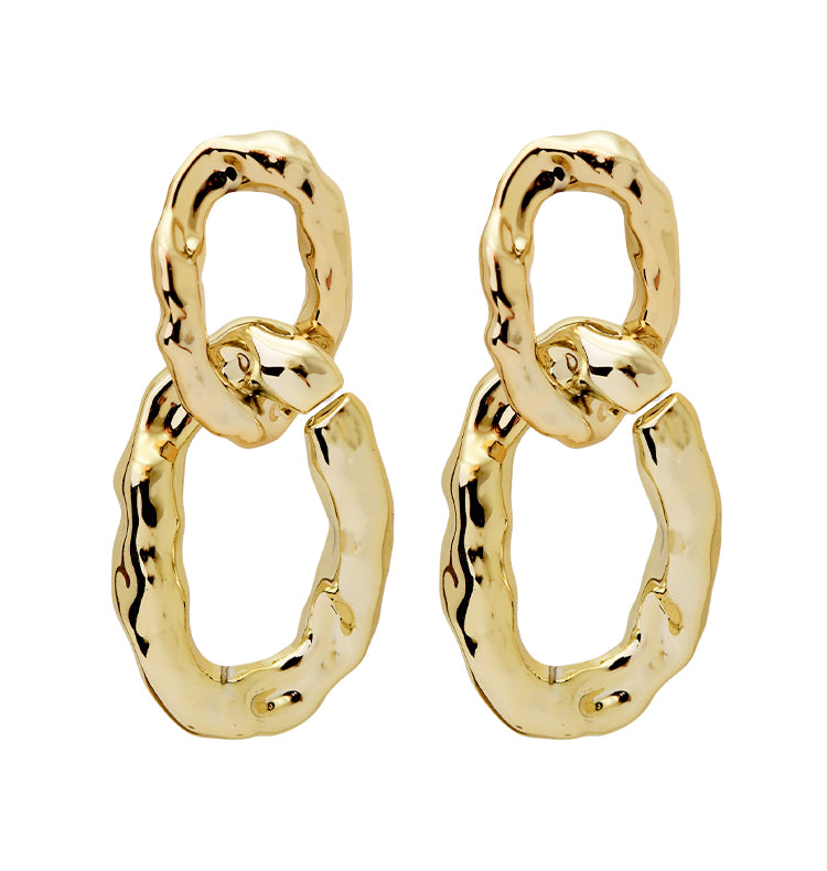 chunky chain earring gold