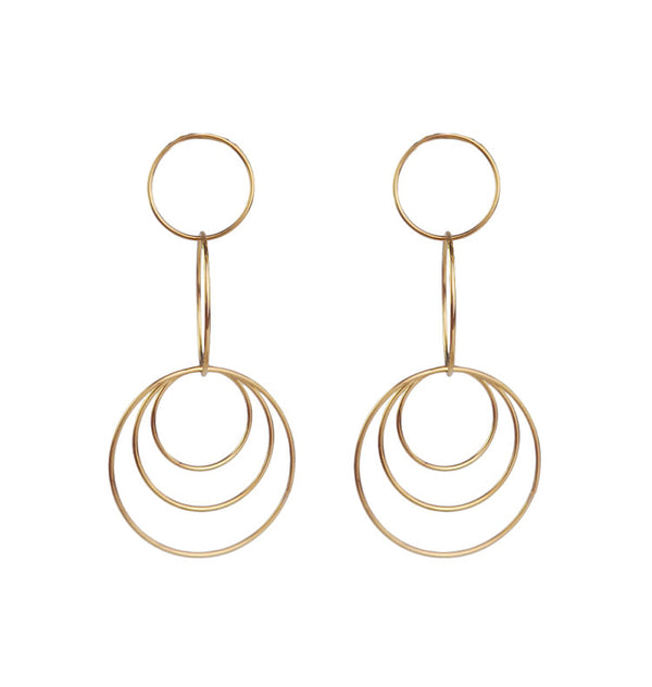circles earrings gold