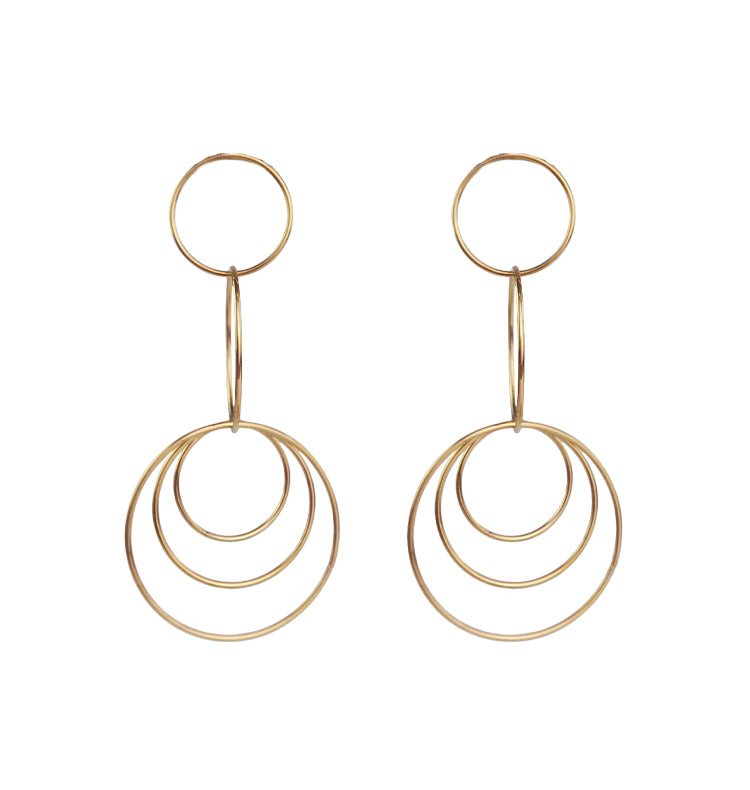 circles earring gold