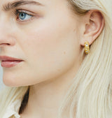 donna clear earrings gold