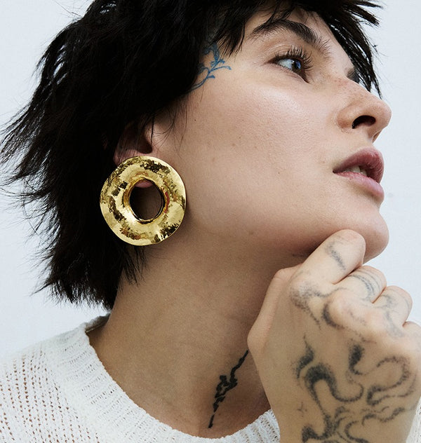 Dry earrings gold