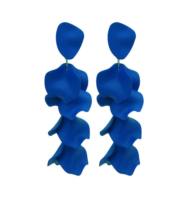 Flake deep blue earrings