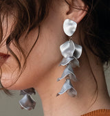 Flake earrings silver