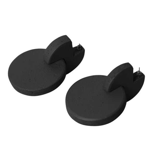 Float bouy earrings black