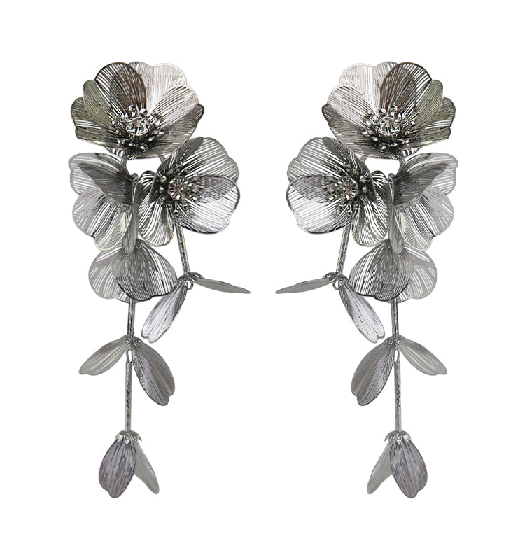 flowerdust earrings silver