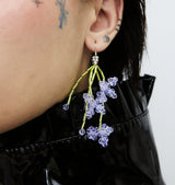 Garden earrings purple