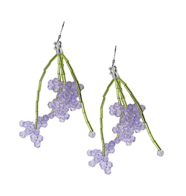 Garden earrings purple