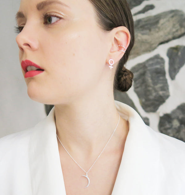 Gudrun single earring silver