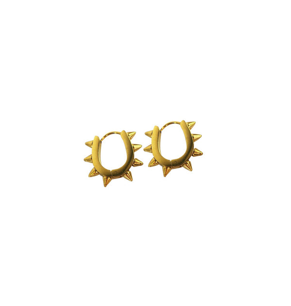 tag earrings gold