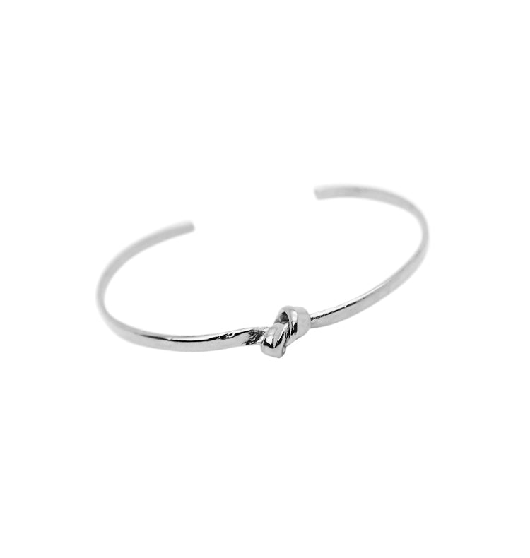 Knop armband silver
