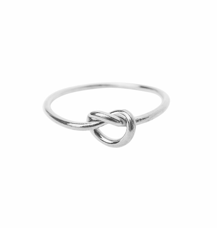 Knop ring silver