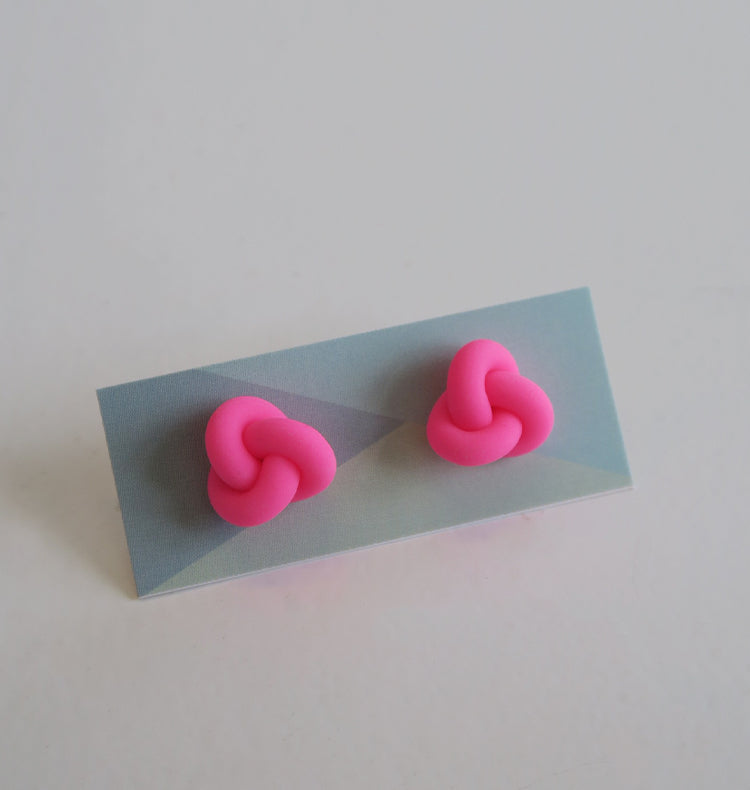 Knutar small earrings neon pink OCH FORM