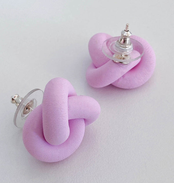 Knutar big earrings pink och form