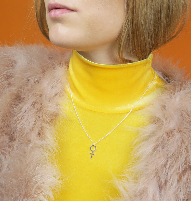 Female symbol necklace • silver