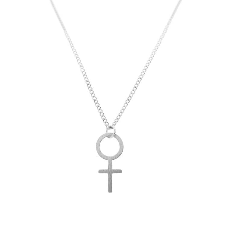 Female symbol necklace • silver