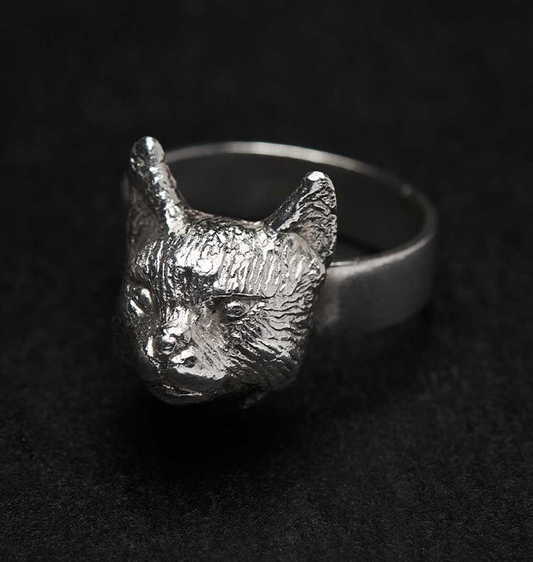 Lynx ring silver