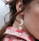 Mind moon mint earrings