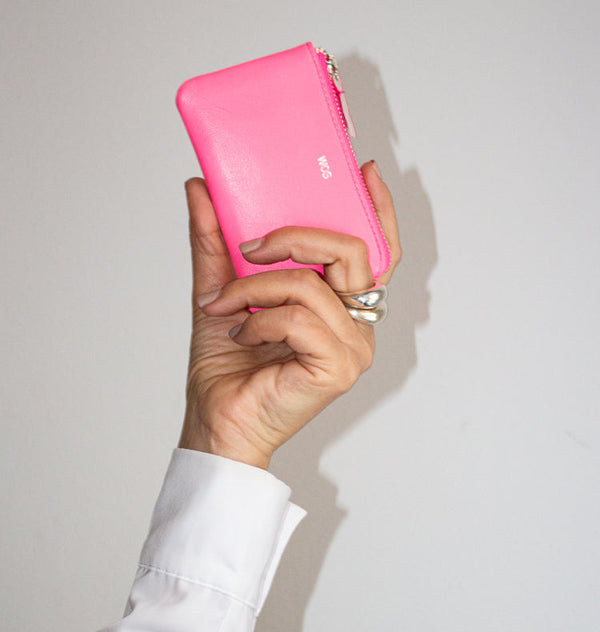 Mini keeper wallet neon pink