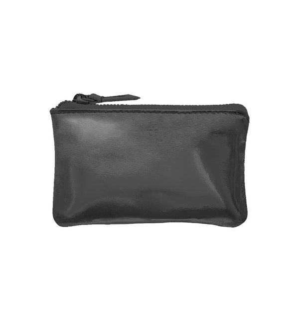 mini keeper wallet metallic black