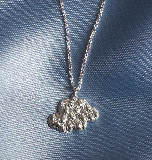 Cloud drops necklace silver