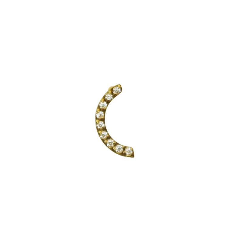 Moon light gold single earring