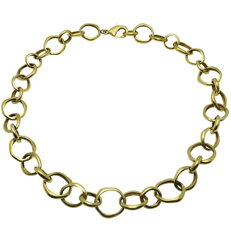 NO STRINGS necklace brass