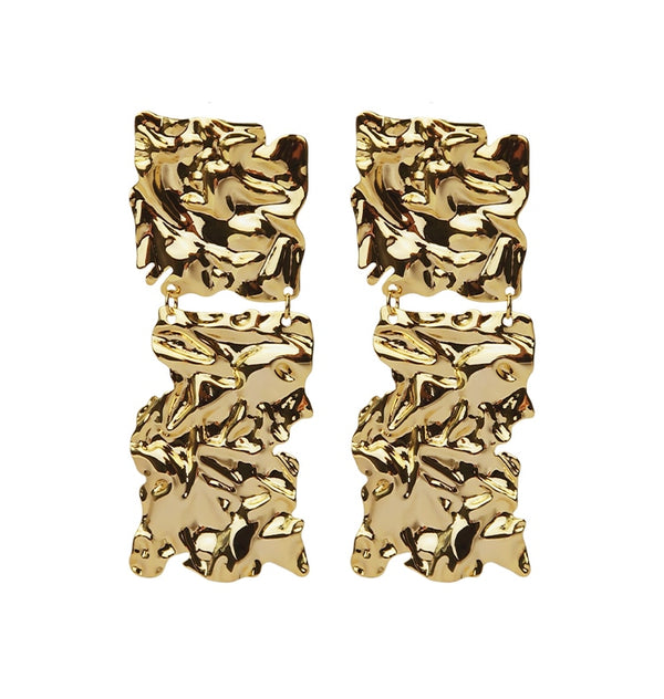 paper earrings gold