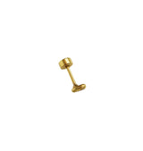 pinky single stud clear gold