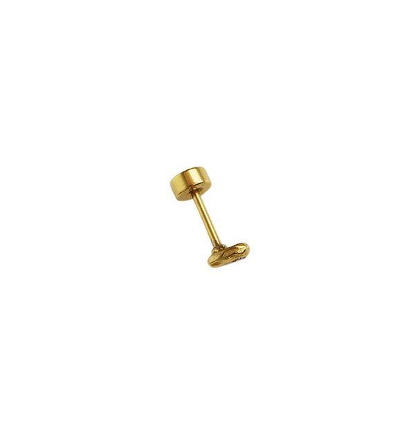 pinky single stud clear gold