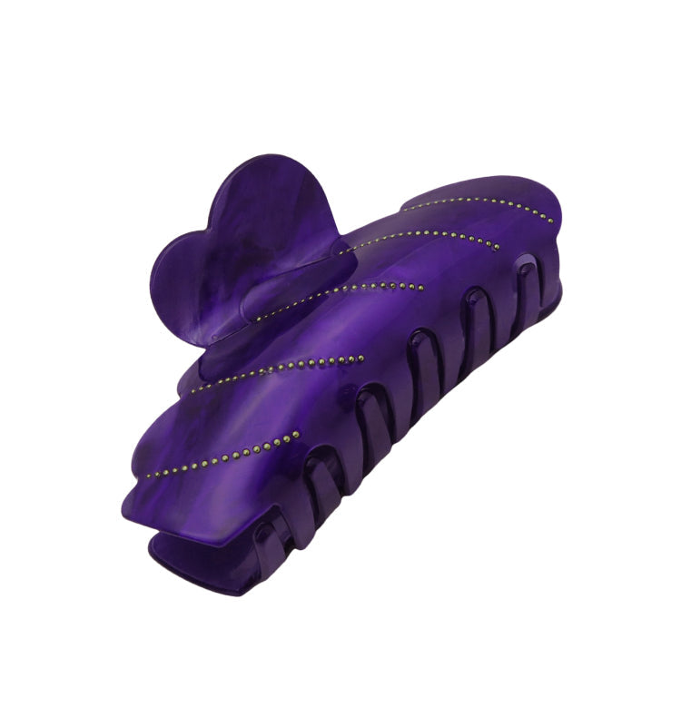 Poppy hairclip purple