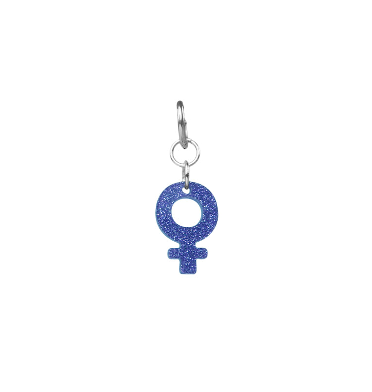 power blue single earring
