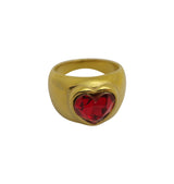 Red amore ring gold