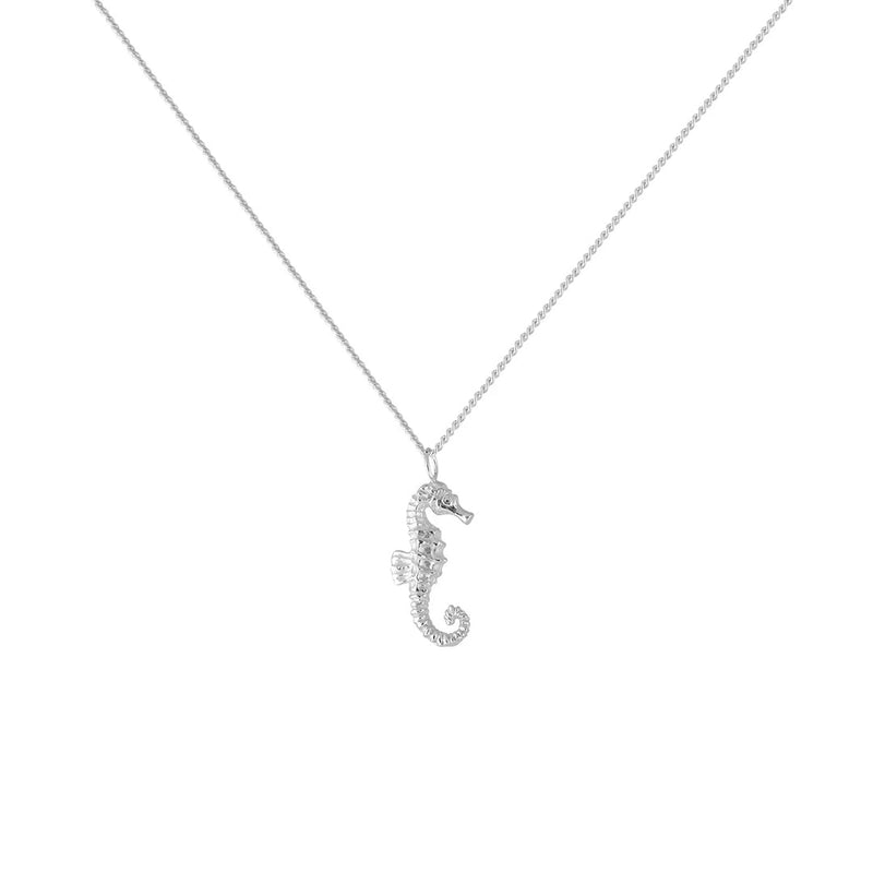 Seahorse halsband silver