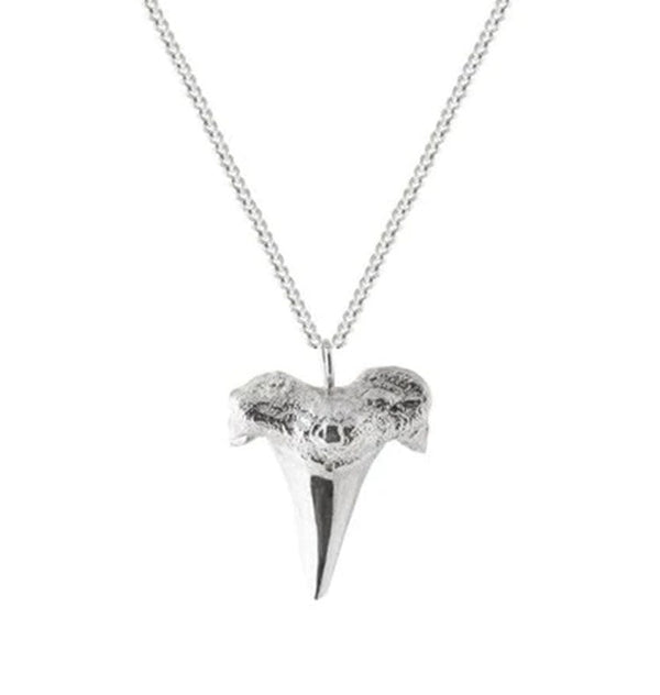 shark tooth necklace silver 