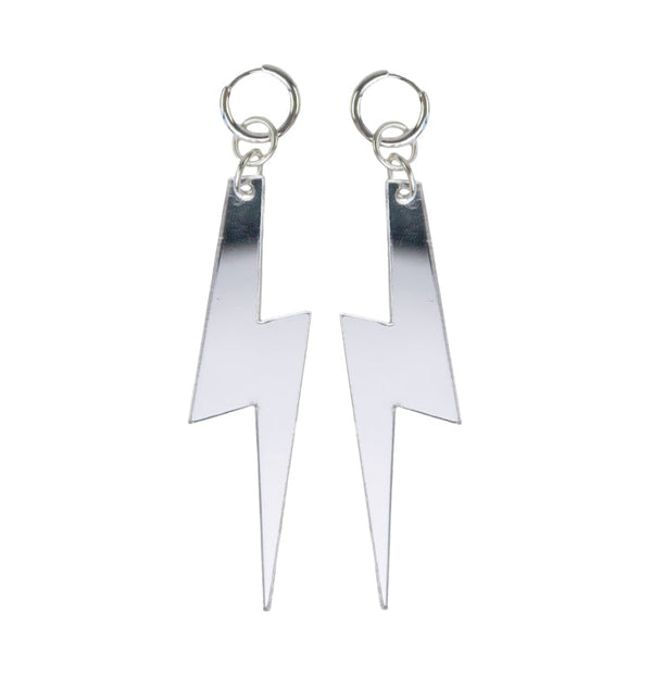 silver flash earrings