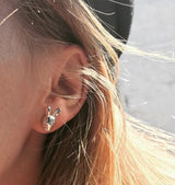 Rabbit earrings silver