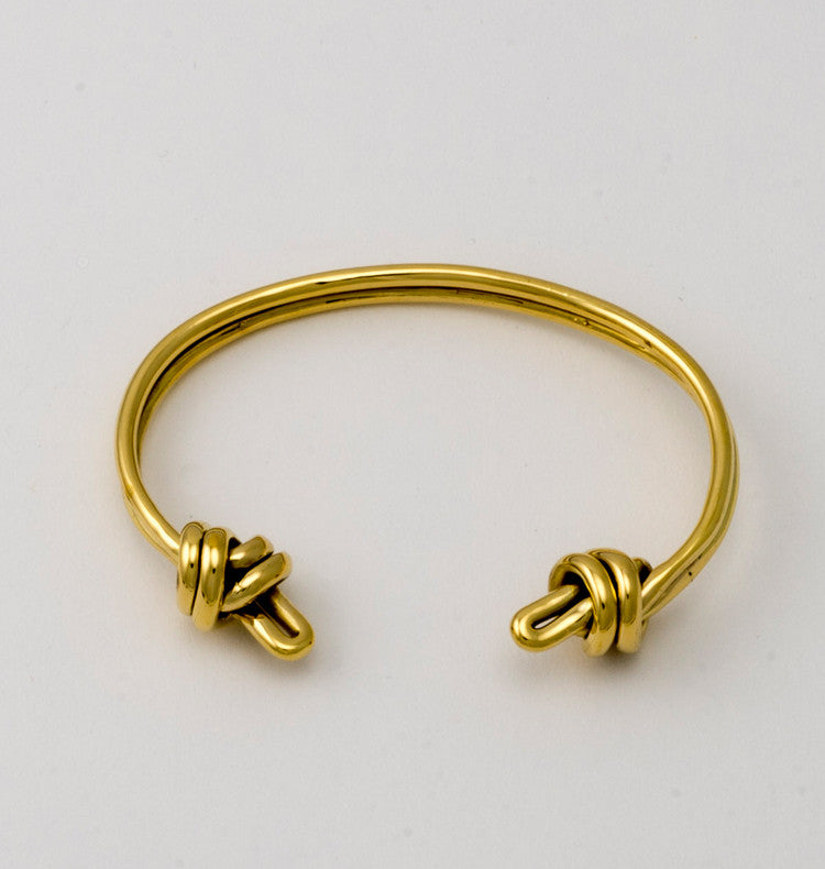 Knot bracelet brass