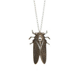 Cicada necklace silver